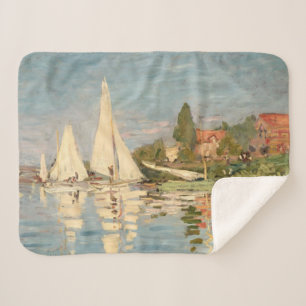 Claude Monet   Regatta at Argenteuil, c.1872 Sherpa Blanket