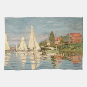 Claude Monet   Regatta at Argenteuil, c.1872 Tea Towel