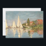 Claude Monet | Regatta at Argenteuil, c.1872 Thank You Card<br><div class="desc">Regatta at Argenteuil,  c.1872 | by Claude Monet | Art Location: Musee d'Orsay,  Paris,  France | French Artist | Image Collection Number: XIR66050</div>