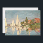 Claude Monet | Regatta at Argenteuil, c.1872 Thank You Card<br><div class="desc">Regatta at Argenteuil,  c.1872 | by Claude Monet | Art Location: Musee d'Orsay,  Paris,  France | French Artist | Image Collection Number: XIR66050</div>
