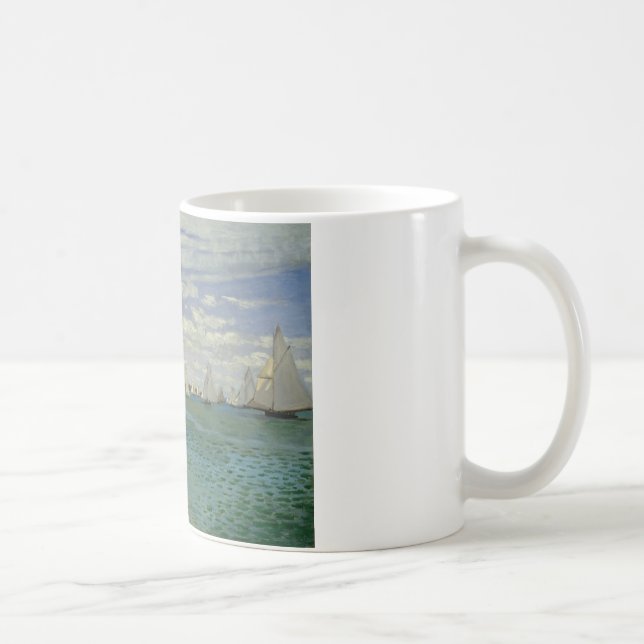 Claude Monet - Regatta at Sainte-Adresse Coffee Mug (Right)