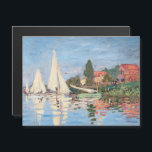 Claude Monet - Regattas Argenteuil Magnetic Card<br><div class="desc">Regattas at Argenteuil,  Regates a Argenteuil. By Claude Monet in 1872.</div>