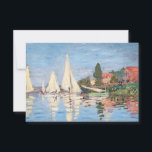 Claude Monet - Regattas at Argenteuil<br><div class="desc">Regattas at Argenteuil,  Regates a Argenteuil. By Claude Monet in 1872.</div>
