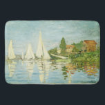 Claude Monet. Regattas at Argenteuil      Bath Mat<br><div class="desc">Claude Monet. Regattas at Argenteuil. Edgar Degas. Reproduction of famous works of art  images in the public domain.</div>