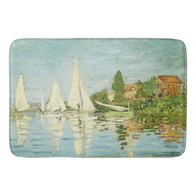 Claude Monet. Regattas at Argenteuil      Bath Mat (Front)