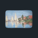 Claude Monet - Regattas at Argenteuil Bath Mat<br><div class="desc">Regattas at Argenteuil,  Regates a Argenteuil. By Claude Monet in 1872.</div>