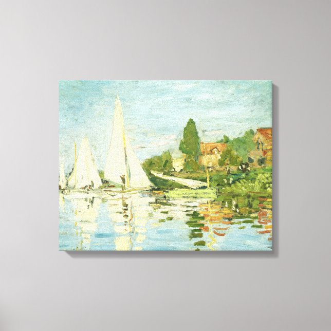 Claude Monet. Regattas at Argenteuil Canvas Print (Front)