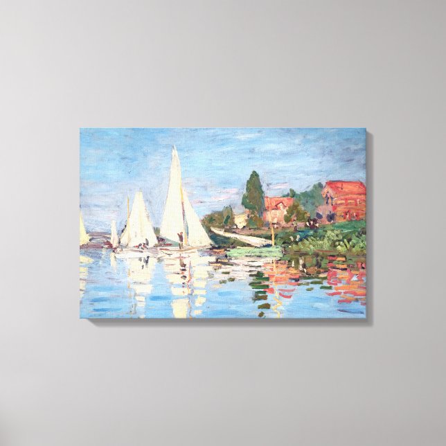 Claude Monet - Regattas at Argenteuil Canvas Print (Front)