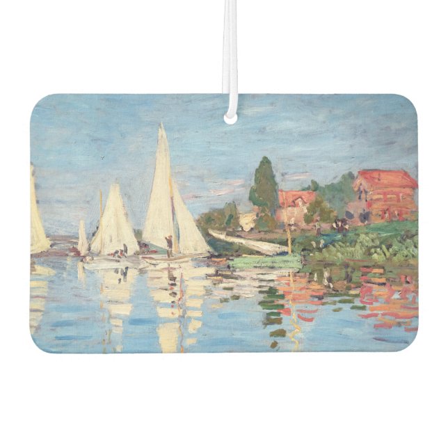 Claude Monet - Regattas at Argenteuil Car Air Freshener (Front)