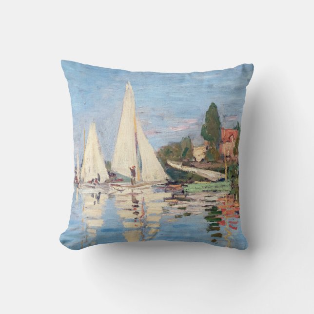 Claude Monet - Regattas at Argenteuil Cushion (Front)