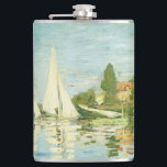 Claude Monet. Regattas at Argenteuil      Hip Flask<br><div class="desc">Claude Monet. Regattas at Argenteuil. Edgar Degas. Reproduction of famous works of art  images in the public domain.</div>
