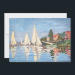 Claude Monet - Regattas at Argenteuil Invitation<br><div class="desc">Regattas at Argenteuil,  Regates a Argenteuil. By Claude Monet in 1872.</div>
