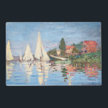 Claude Monet - Regattas at Argenteuil Laminated Place Mat<br><div class="desc">Regattas at Argenteuil,  Regates a Argenteuil. By Claude Monet in 1872.</div>