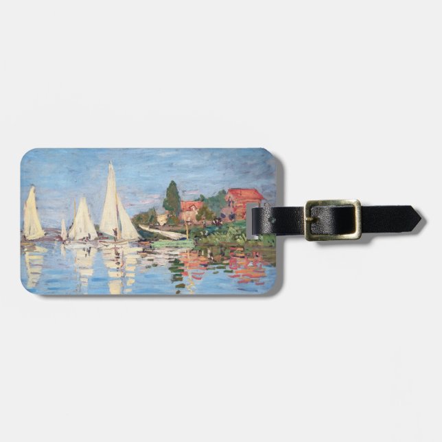 Claude Monet - Regattas at Argenteuil Luggage Tag (Front Horizontal)
