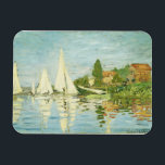 Claude Monet. Regattas at Argenteuil  Magnet<br><div class="desc">Claude Monet. Regattas at Argenteuil. Edgar Degas. Reproduction of famous works of art  images in the public domain.</div>