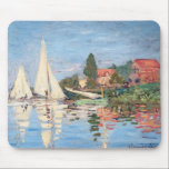 Claude Monet - Regattas at Argenteuil Mouse Pad<br><div class="desc">Regattas at Argenteuil,  Regates at Argenteuil. By Claude Monet in 1872.</div>