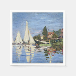 Claude Monet Regattas at Argenteuil Napkin