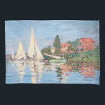 Claude Monet - Regattas at Argenteuil Pillowcase<br><div class="desc">Regattas at Argenteuil,  Regates a Argenteuil. By Claude Monet in 1872.</div>