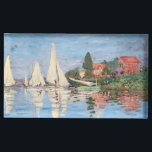 Claude Monet - Regattas at Argenteuil Place Card Holder<br><div class="desc">Regattas at Argenteuil,  Regates a Argenteuil. By Claude Monet in 1872.</div>