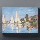 Claude Monet - Regattas at Argenteuil Plaque<br><div class="desc">Regattas at Argenteuil,  Regates a Argenteuil. By Claude Monet in 1872.</div>
