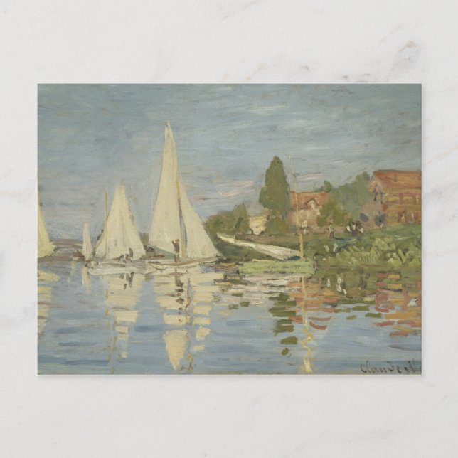Claude Monet - Regattas at Argenteuil Postcard (Front)