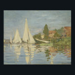 Claude Monet - Regattas at Argenteuil Poster<br><div class="desc">Regattas at Argenteuil by Claude Monet, circa 1872. Claude Monet was a founder of French Impressionist painting, and the most consistent and prolific practitioner of the movement's philosophy of expressing one's perceptions before nature, especially as applied to plein-air landscape painting. The term "Impressionism" is derived from the title of his...</div>