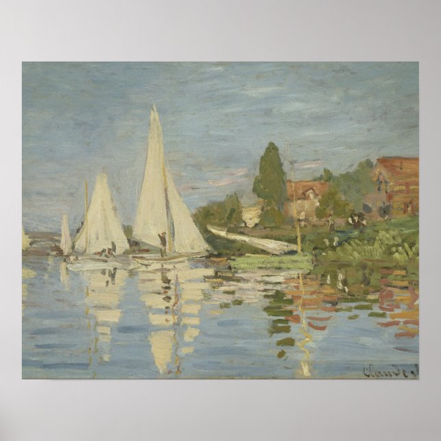 Claude Monet - Regattas at Argenteuil Poster (Front)