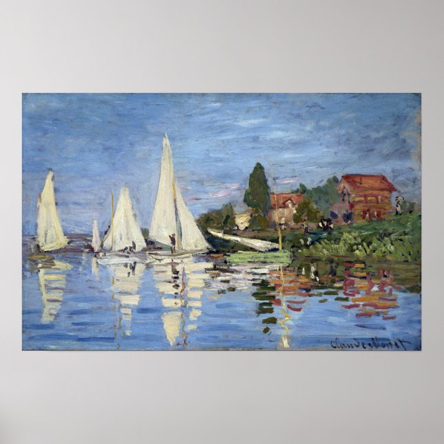 Claude Monet Regattas at Argenteuil Poster (Front)