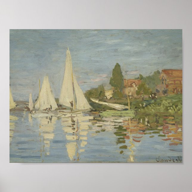 Claude Monet - Regattas at Argenteuil Poster (Front)