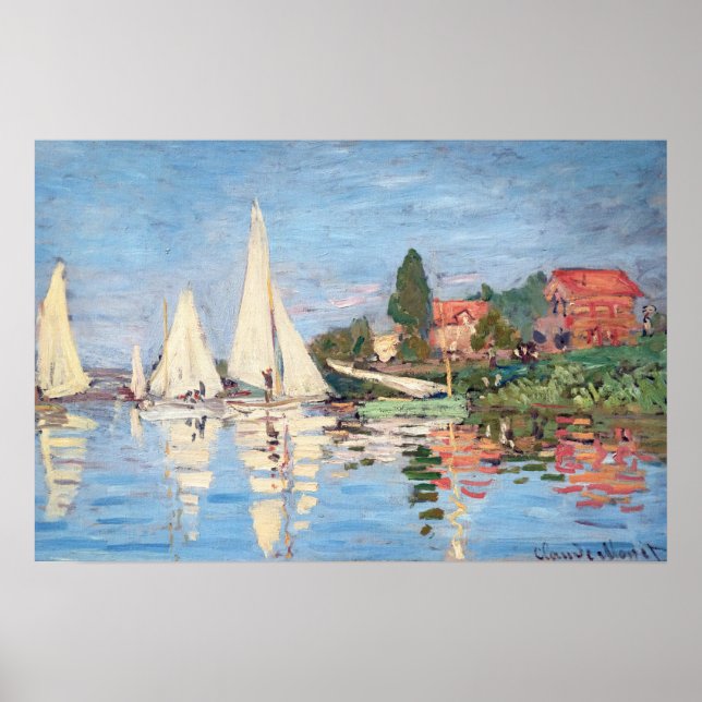 Claude Monet - Regattas at Argenteuil Poster (Front)
