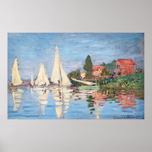 Claude Monet - Regattas at Argenteuil Poster (Front)