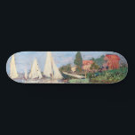 Claude Monet - Regattas at Argenteuil Skateboard<br><div class="desc">Regattas at Argenteuil,  Regates a Argenteuil. By Claude Monet in 1872.</div>