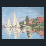 Claude Monet - Regattas at Argenteuil Tablecloth<br><div class="desc">Regattas at Argenteuil,  Regates a Argenteuil. By Claude Monet in 1872.</div>