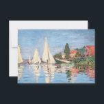 Claude Monet - Regattas at Argenteuil Thank You Card<br><div class="desc">Regattas at Argenteuil,  Regates a Argenteuil. By Claude Monet in 1872.</div>