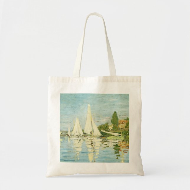 Claude Monet. Regattas at Argenteuil  Tote Bag (Front)