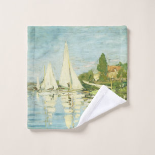 Claude Monet. Regattas at Argenteuil Wash Cloth