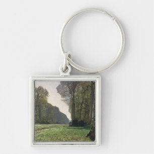 Claude Monet   Road to Bas-Breau, Fontainebleau Key Ring