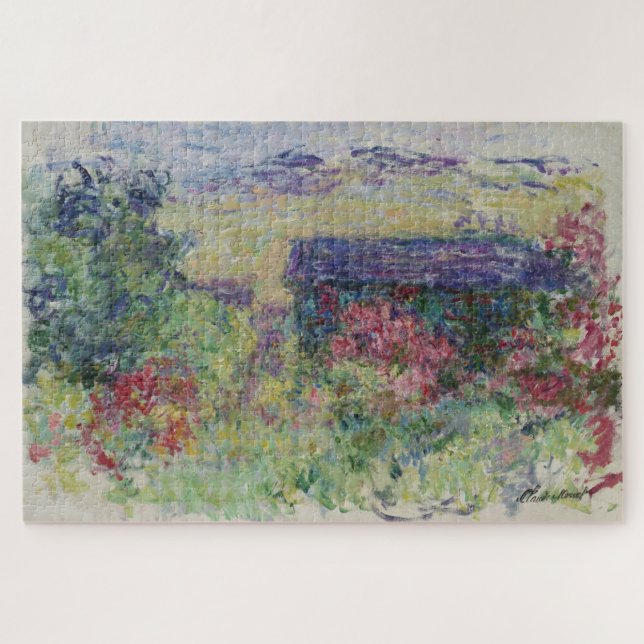 Claude Monet Rose Garden Jigsaw Puzzle (Horizontal)