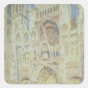 Claude Monet Rouen Cathedral at Sunset, 1894 Square Sticker