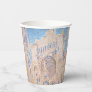 Claude Monet - Rouen Cathedral at sunset Paper Cups