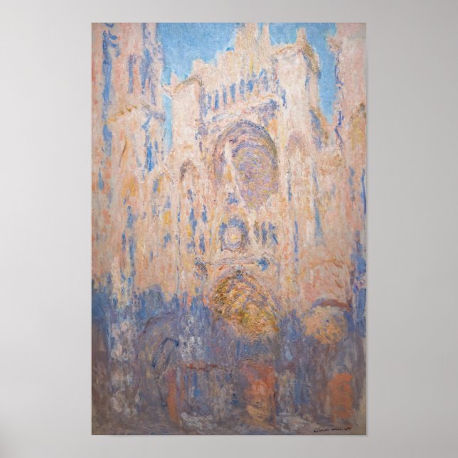 Claude Monet - Rouen Cathedral at sunset Poster (Front)