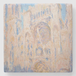 Claude Monet - Rouen Cathedral at sunset Stone Coaster