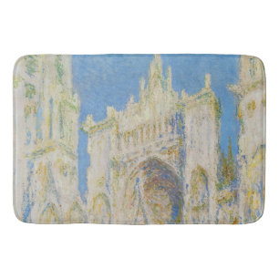 Claude Monet Rouen Cathedral Portal Morning Light Bath Mat