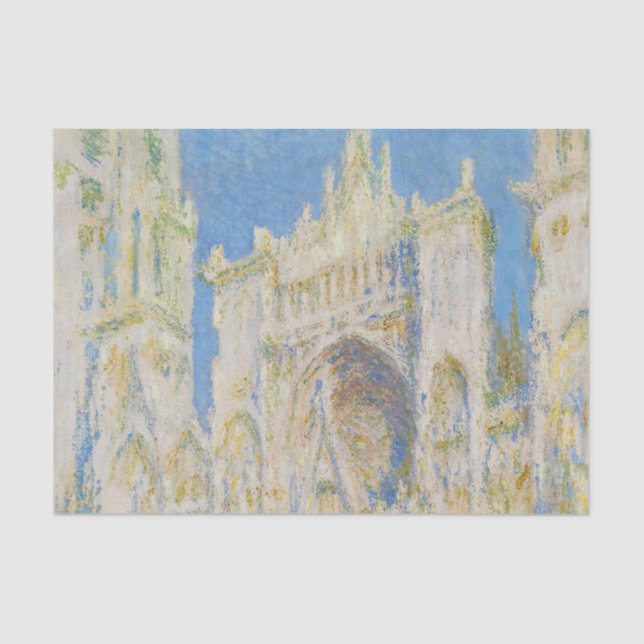 Claude Monet Rouen Cathedral Portal Morning Light Tissue Paper (Front)