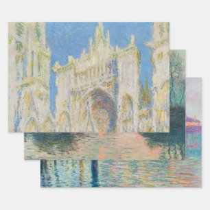 Claude Monet Rouen Cathedral Portal Morning Light Wrapping Paper Sheet