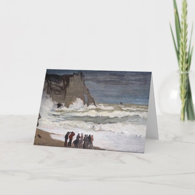 Claude Monet - Rough Sea at Etretat Card (Front)