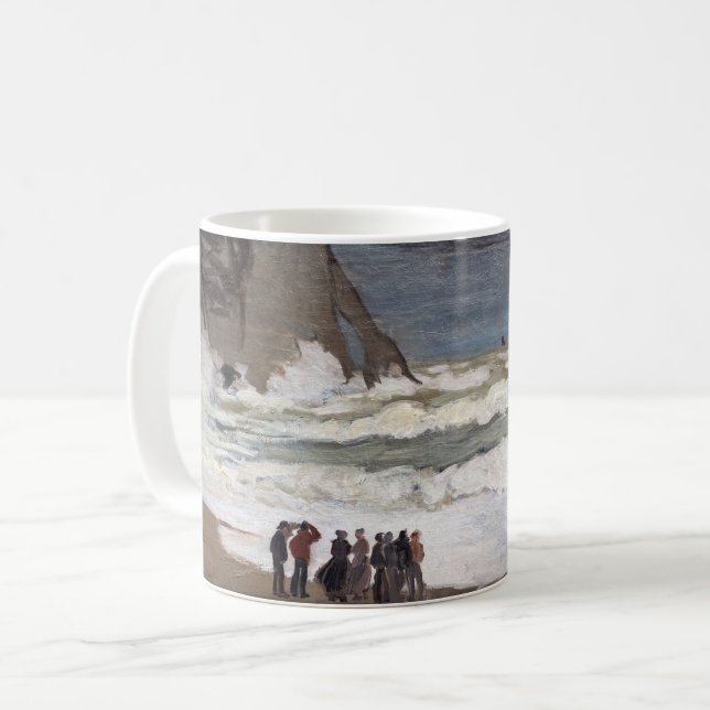 Claude Monet - Rough Sea at Etretat Coffee Mug (Front Left)