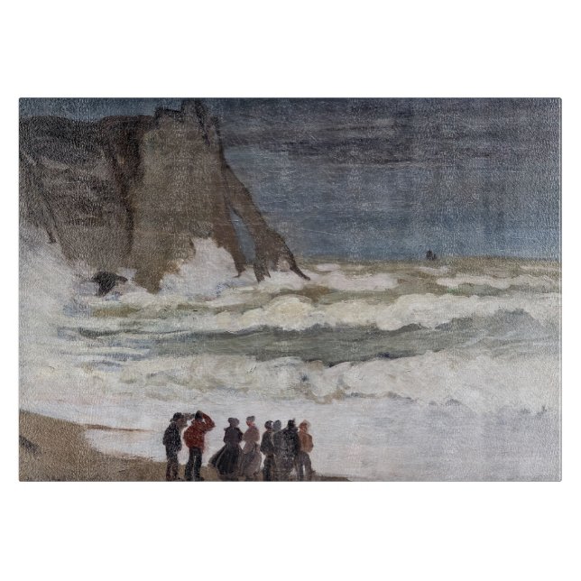 Claude Monet - Rough Sea at Etretat Cutting Board (Front)