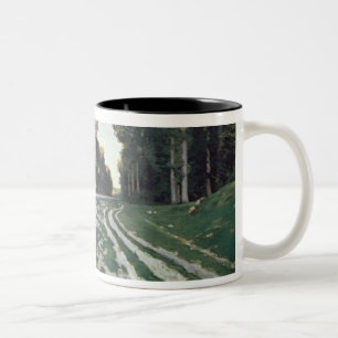Claude Monet Route de Chailly, Fontainebleau Two-Tone Coffee Mug