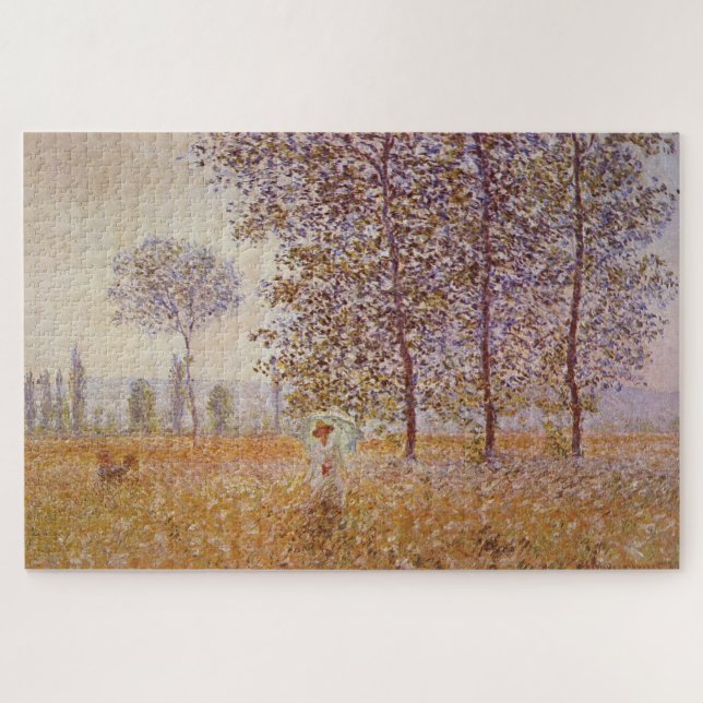 Claude Monet’s Poplars in the Sun (1887) Jigsaw Puzzle (Horizontal)